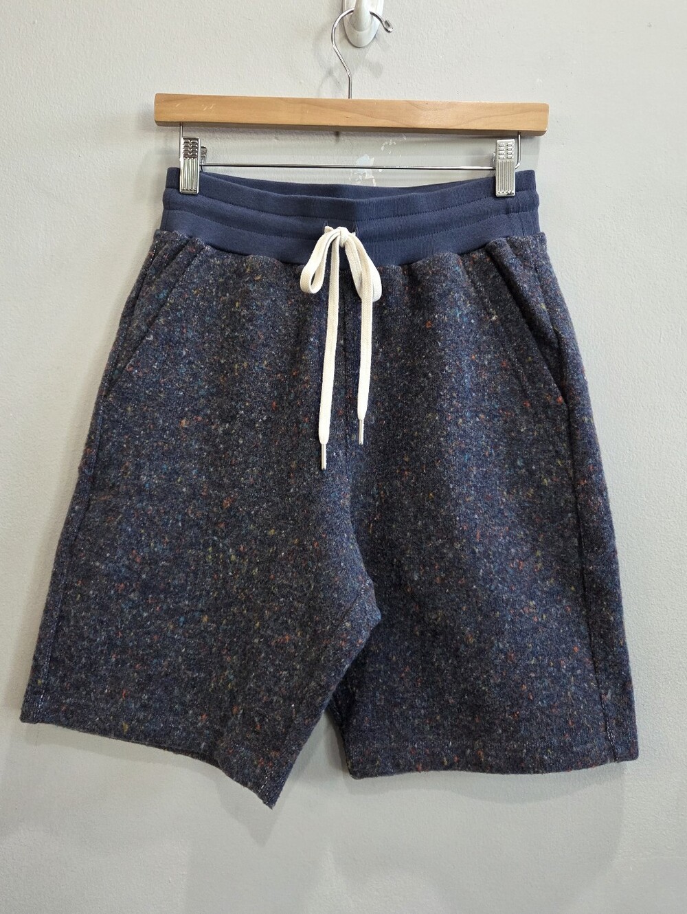 John Elliott Fireside Wool Blend Navy Blue Shorts Men's Size 1 Small